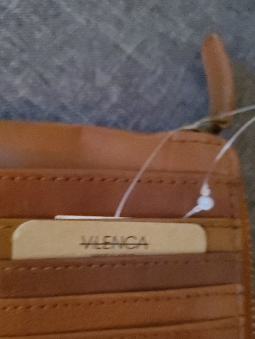 Vilenca Leather Eyelet Detail Wallet - Brown - Picture 10 of 10